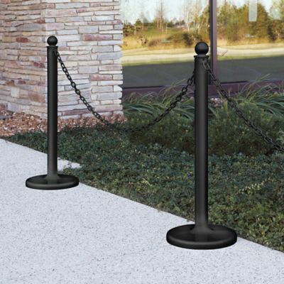 Plastic Barrier Chain - 100', Black H-3364BL - Uline