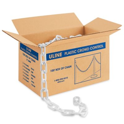 Plastic Barrier Chain - 100', White