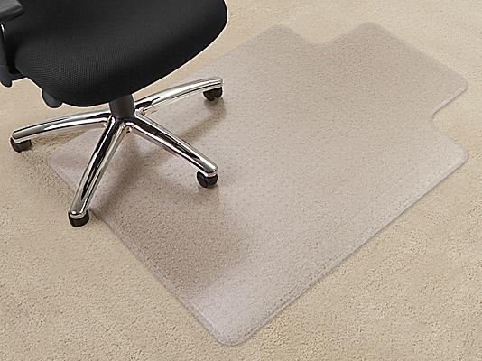 Plush Carpet Chair Mat with Lip - 36 x 48, Clear - ULINE - H-3366