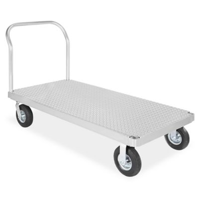 Aluminum Platform Truck with Pneumatic Wheels - 30 x 60" H-3374
