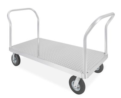 Chariot De Transport 53x53cm - 4 Roulettes Pivotantes Acier Inox Polypropylène