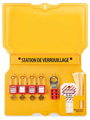 H-3403 – Station de verrouillage et d'étiquetage – Fixation murale, 4 cadenas