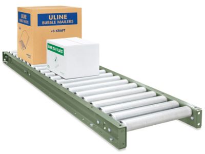 Heavy Duty Gravity Roller Conveyor 18 x 5 H 3409 Uline