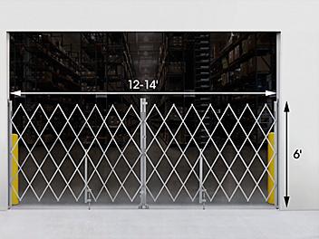 Folding Security Gate - 12-14' x 6' H-3419