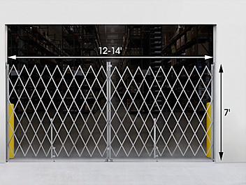 Folding Security Gate - 12-14' x 7' H-3420