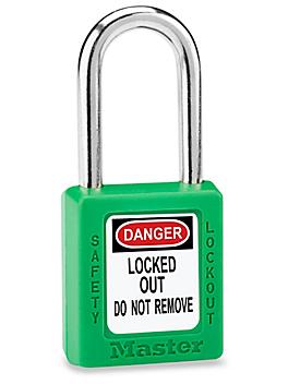 Master Lock&reg; Lockout Padlock - Keyed Different, 1 1/2" Shackle, Green H-3422G