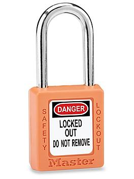 Master Lock&reg; Lockout Padlock - Keyed Different, 1 1/2" Shackle, Orange H-3422O