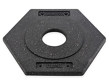 10 lb Square Rubber Base for Delineator Post H-3424