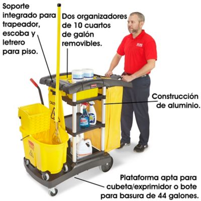 Carritos De Limpieza Rubbermaid Organización Y Desplazamiento Carro