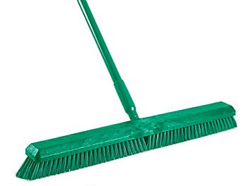 Colored Push Broom - 24", Green H-3460G