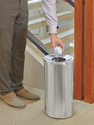 restaurant trash can, lobby trash cans