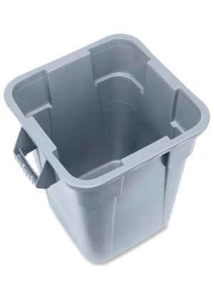 Rubbermaid Brute Plastic Trash Can Container, 32 Gallons, Grey