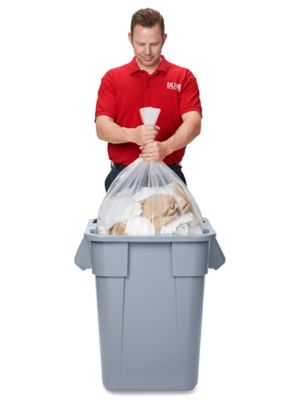 GARBAGE TIME 1.3.4QUARTER　各1BOXセット Rubbermaid® Square Brute® Trash Can - 40 Gallon, Gray H-3493GR - ULINE