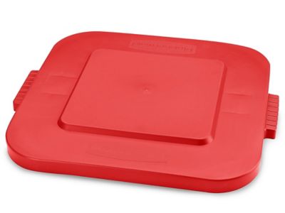 Rubbermaid® Square Brute® Trash Can Lid – 28 Gallon, Red