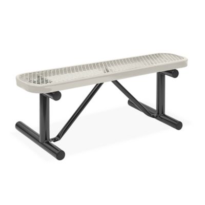 Metal Bench without Back - 4', Beige H-3501BE