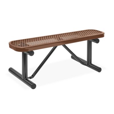 Metal Bench without Back - 4', Brown H-3501BR