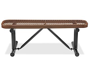 Metal Bench without Back - 4', Brown H-3501BR