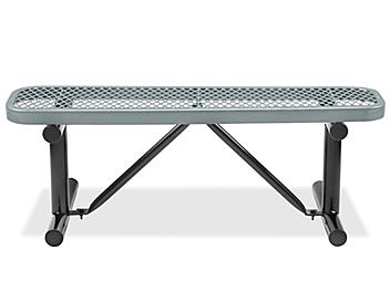 Metal Bench without Back - 4', Gray H-3501GR