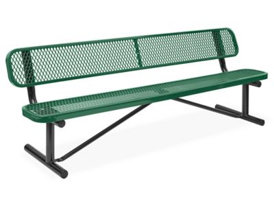 Metal Bench with Back 8