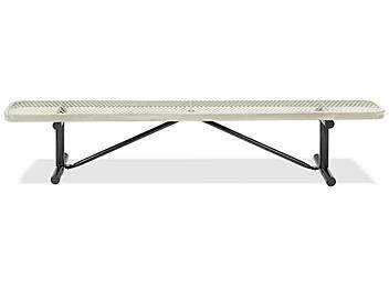Metal Bench without Back - 8', Beige H-3503BE