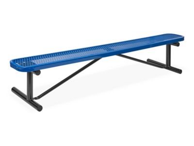 Metal Bench without Back - 8', Blue H-3503BLU