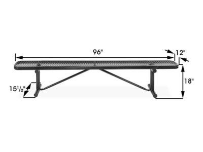 Wrought iron bench no back sale