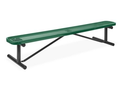 Metal Bench without Back - 8', Green H-3503G