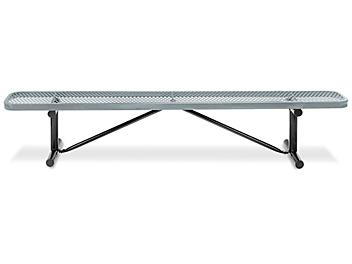Metal Bench without Back - 8', Gray H-3503GR
