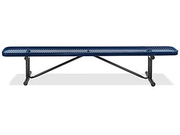 Metal Bench without Back - 8', Navy H-3503NB