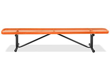 Metal Bench without Back - 8', Orange H-3503O