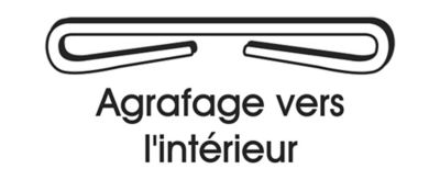 Agrafe à large couronne