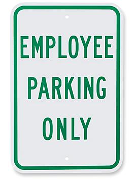 "Employee Parking Only" Sign - 12 x 18" H-3543