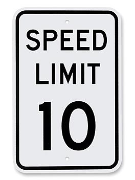 "Speed Limit 10" Sign - 12 x 18" H-3545