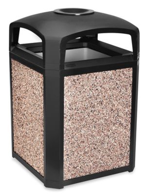 Rubbermaid<sup>&reg;</sup> Landmark Series<sup>&trade;</sup> Trash Can - 35 Gallon, Ash Tray Top