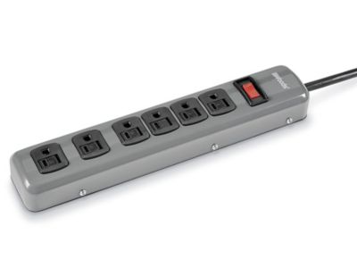 Industrial Power Strip - 6 Outlet, 11 1/2 H-3583 - Uline