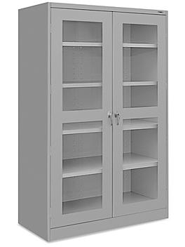 Jumbo Heavy Duty Clear-View Cabinet - 48 x 24 x 78", Assembled, Gray H-3594AGR