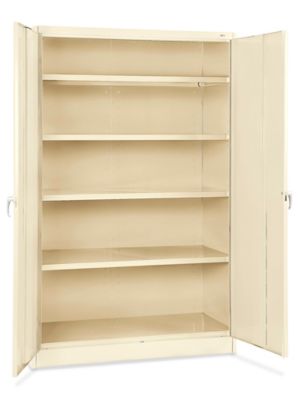 Jumbo Heavy Duty Storage Cabinet - 48 x 18 x 78", Unassembled, Tan H-3617T