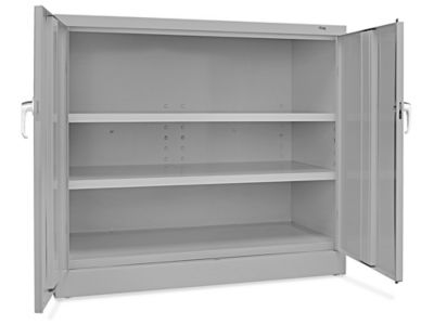 Counter Height Storage Cabinet, Gray