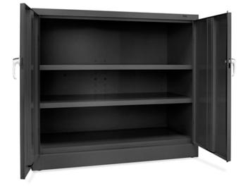 Counter High Storage Cabinet - 48 x 24 x 42", Unassembled, Black H-3619BL