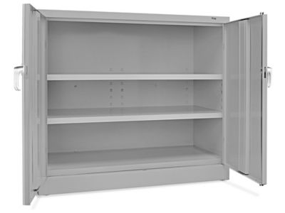 Downtown Storage Cabinet - 2-Shelf, Gray H-6859GR - Uline