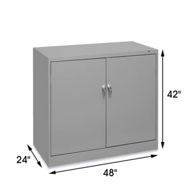 Downtown Storage Cabinet - 2-Shelf, Gray - ULINE - H-6859GR