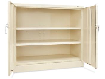Counter High Storage Cabinet - 48 x 24 x 42", Unassembled, Tan H-3619T