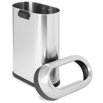 simplehuman® Open Top Stainless Steel Trash Can - Slim, 13 Gallon