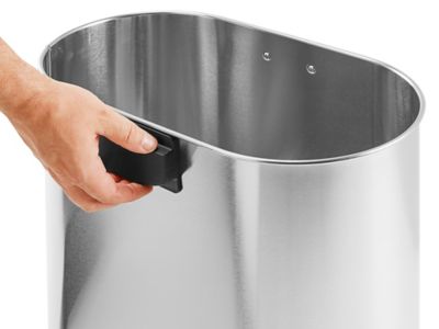 simplehuman® Stainless Steel Office Trash Can - 7 Gallon H-8665 - Uline