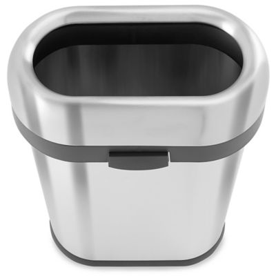simplehuman® Open Top Stainless Steel Trash Can - Slim, 13 Gallon