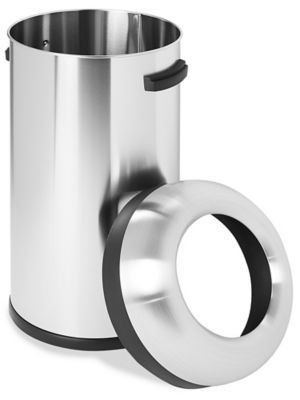 simplehuman® Open Top Stainless Steel Trash Can - Round, 16 Gallon