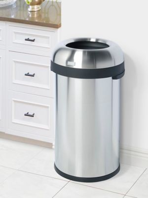 simplehuman 60-Liter Brushed Stainless Steel Kitchen Trash Can