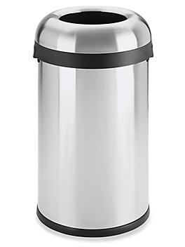 simplehuman<sup>&reg;</sup> Open Top Stainless Steel Trash Can - 16 Gallon
