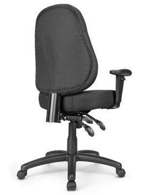 Fabric Office Stool - Black H-7589BL - Uline