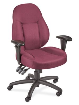 Deluxe Fabric Task Chair Burgundy H 3636BU Uline